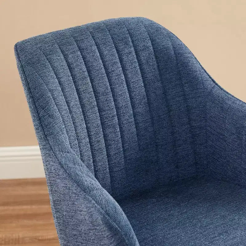 Fauteuil d'appoint pivotant en tissu confortable avec pieds en bois de chêne massif