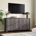 Buffet de cuisine en bois à 4 portes et étagères réglables, pour cuisines et salles à manger