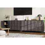 Buffet de cuisine en bois à 4 portes et étagères réglables, pour cuisines et salles à manger
