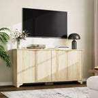 Buffet de cuisine en bois à 4 portes et étagères réglables, pour cuisines et salles à manger