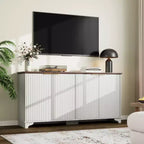 Buffet de cuisine en bois à 4 portes et étagères réglables, pour cuisines et salles à manger