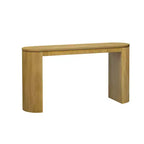 Console moderne cannelée Table de canapé incurvée Table d'entrée étroite avec rayures verticales pour couloir, entrée, salon