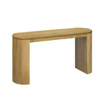 Console moderne cannelée Table de canapé incurvée Table d'entrée étroite avec rayures verticales pour couloir, entrée, salon