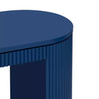 Console moderne cannelée Table de canapé incurvée Table d'entrée étroite avec rayures verticales pour couloir, entrée, salon