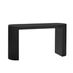 Console moderne cannelée Table de canapé incurvée Table d'entrée étroite avec rayures verticales pour couloir, entrée, salon