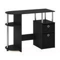 HomeStock 34 in.H Black Color Wood Composite Computer Desks