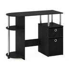 HomeStock 34 in.H Black Color Wood Composite Computer Desks