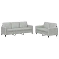 vidaXL 2 Piece Sofa Set Black Velvet