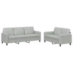vidaXL 2 Piece Sofa Set Black Velvet