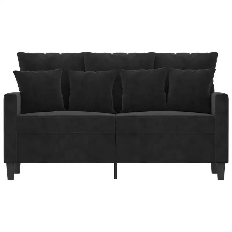 Canapé 2 places gris foncé velours 120 cm
