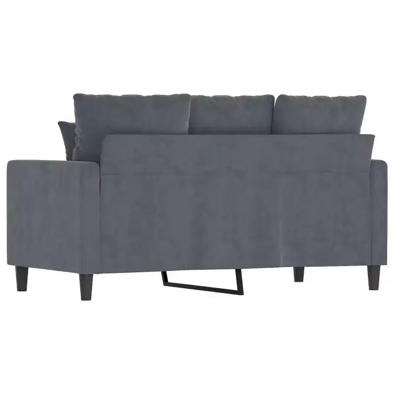Canapé 2 places gris foncé velours 120 cm