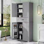 Meuble de rangement de salle de bain avec espace de rangement multifonctionnel, tiroir avec glissières, étagère réglable pour salon