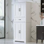 Meuble de rangement de salle de bain avec espace de rangement multifonctionnel, tiroir avec glissières, étagère réglable pour salon