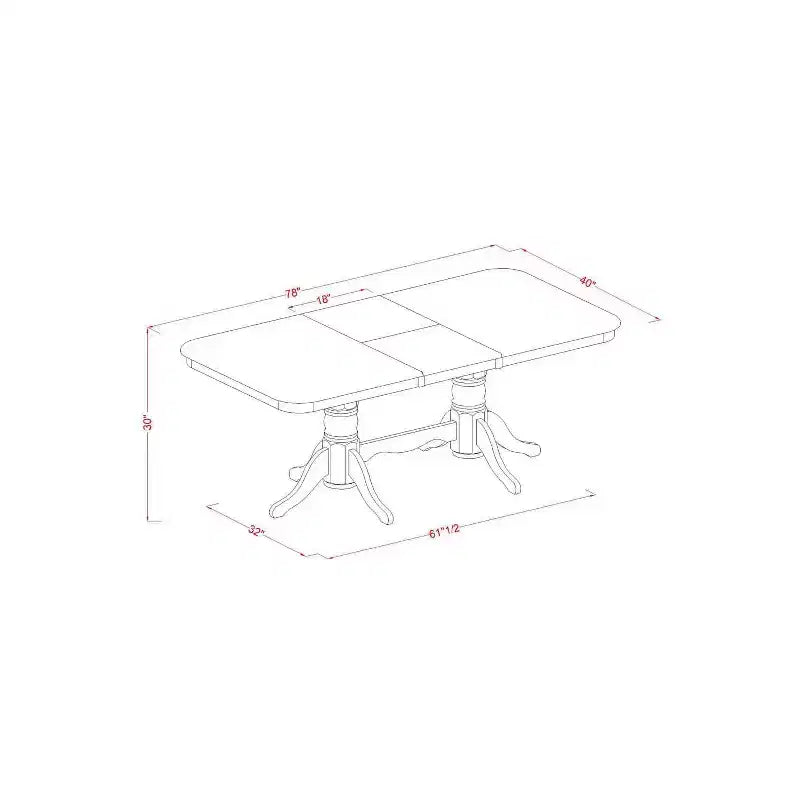 Table de salle à manger 5 pièces avec chaises - Table ronde à rallonge