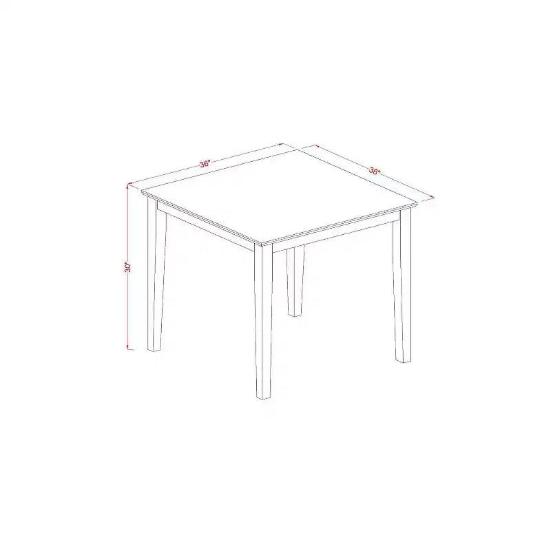 Ensemble repas moderne 5 pièces - Table carrée et 4 chaises - Maison élégante