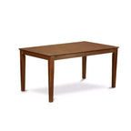 HomeStock 5-Piece Rectangle Mahogany Finish Solid Wood Top Dining table with 4-Chairs