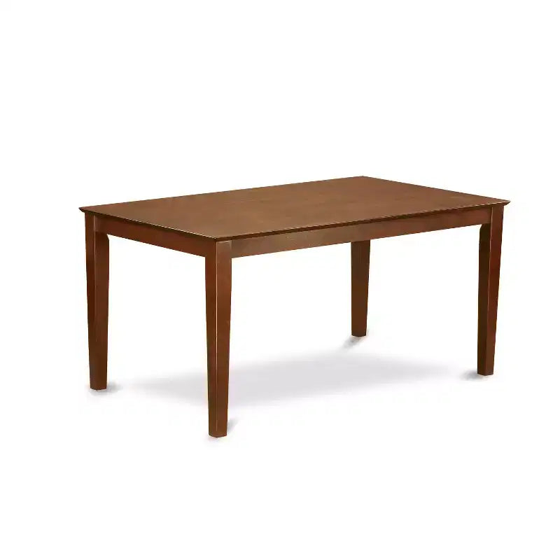 HomeStock 5-Piece Rectangle Mahogany Finish Solid Wood Top Dining table with 4-Chairs