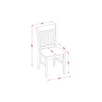 Ensemble de salle à manger 5 pièces en bois massif finition acajou avec table rectangulaire et 4 chaises