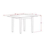 Table à manger 3 pièces en bois massif finition chêne brun naturel