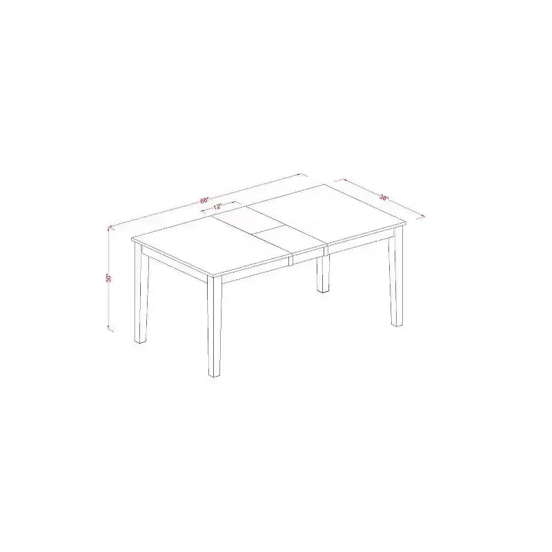 Table de salle à manger rectangulaire 7 pièces en bois massif finition noire et cerisier avec 6 chaises