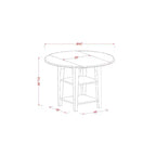 Ensemble table ronde et 4 chaises de salle à manger – Dessus en bois massif noir et cerisier
