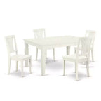 Medieval Dining Set 5Pc Rectangular Table & Chairs - 42/60 Inch Table with Leaf