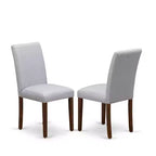 Chaise de salle à manger rembourrée blanche : Style moderne du milieu du siècle, Tissu bouclé, Pieds fuselés