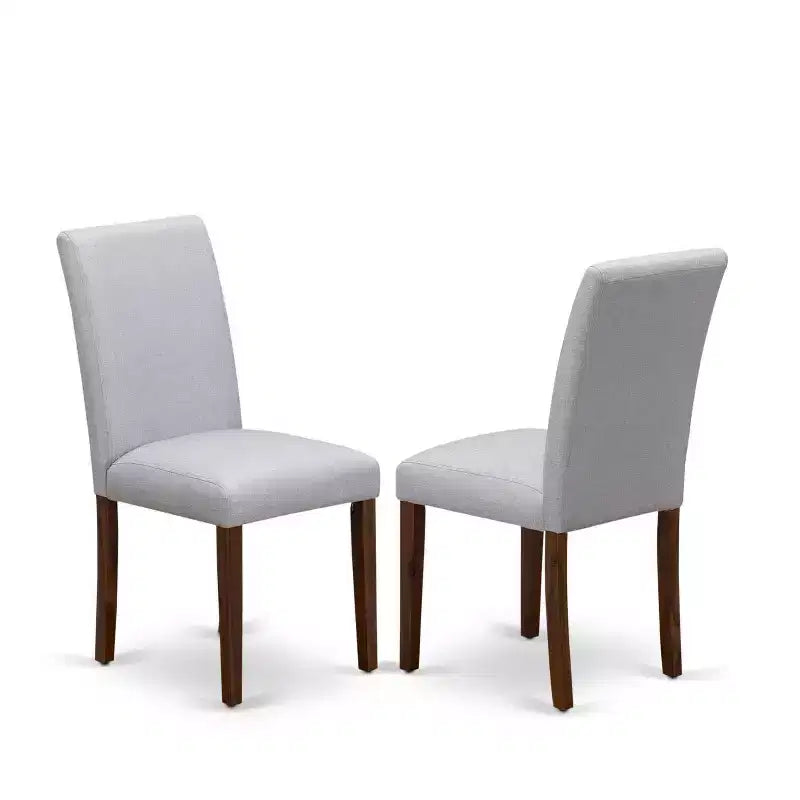 Chaise de salle à manger rembourrée blanche : Style moderne du milieu du siècle, Tissu bouclé, Pieds fuselés