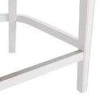 Lot de 2 tabourets de bar pivotants hauteur comptoir blancs : Tissu en lin, Clous décoratifs, Pivot à mémoire de position