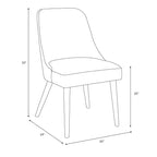 Chaise de salle à manger moderne en peau de mouton naturelle : sans accoudoirs, cadre en frêne, rembourrée, capacité de 113 kg