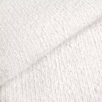 Chaise de salle à manger rembourrée blanche : Moderne du milieu du siècle, Tissu bouclé, Pieds fuselés