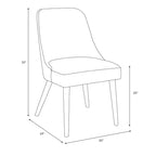 Chaise de salle à manger rembourrée blanche : Moderne du milieu du siècle, Tissu bouclé, Pieds fuselés