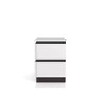 Lit moderne 3 pièces grand lit/grand lit avec 2 tables de chevet blanc/gris métallisé : contemporain