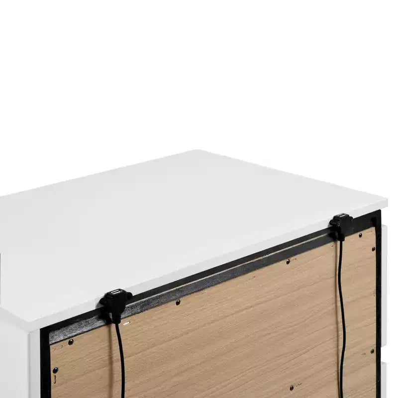 Lit moderne 3 pièces grand lit/grand lit avec 2 tables de chevet blanc/gris métallisé : contemporain
