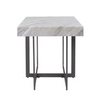 Table d'appoint contemporaine 1 tiroir Gris/Métal gomme