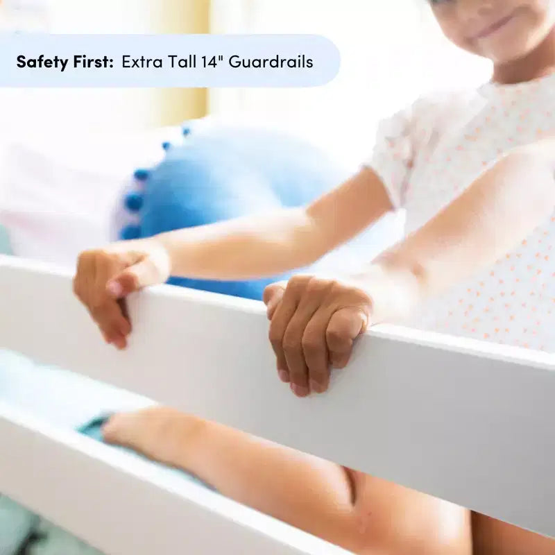 Lit superposé enfant double, lit superposé bas en bois massif avec échelle pour petite pièce