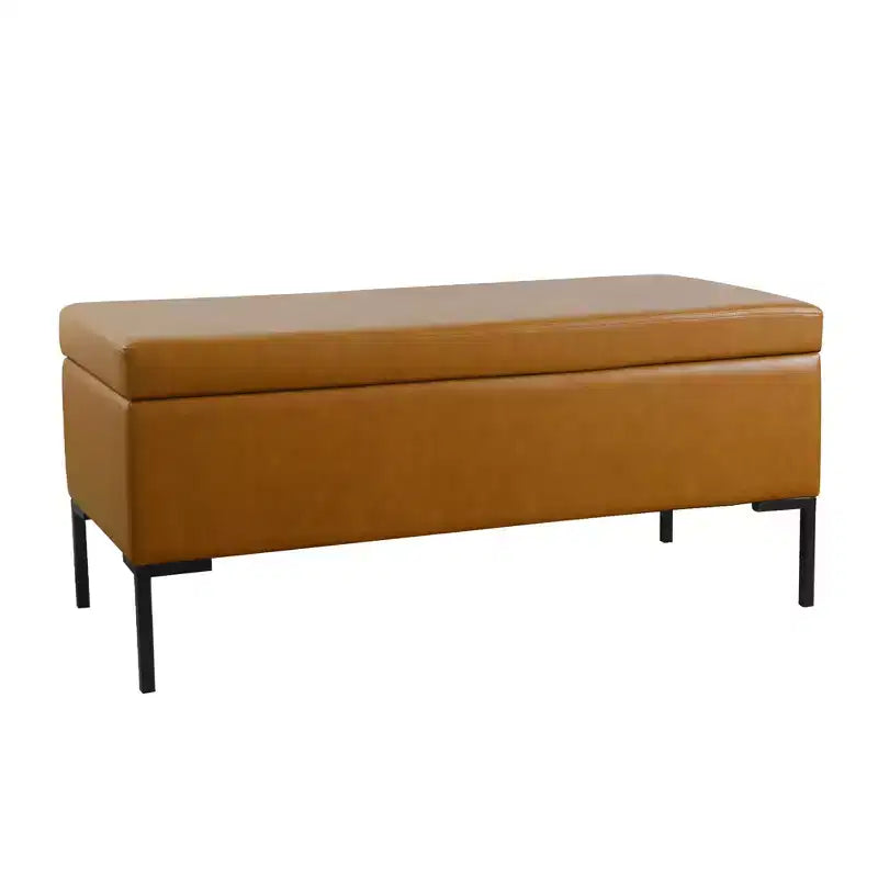 Grand banc de rangement avec pieds en métal