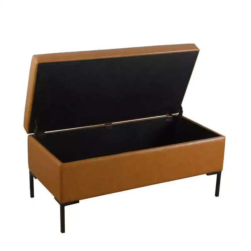 Grand banc de rangement avec pieds en métal