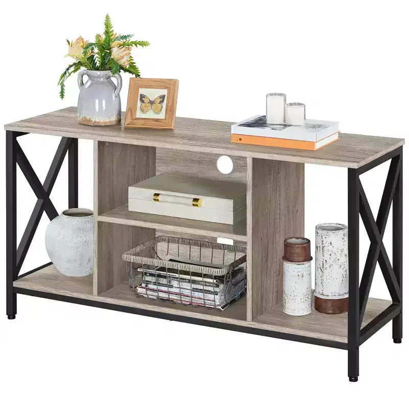 Meuble TV 47 pouces Meuble console TV de 47 pouces de large, gris