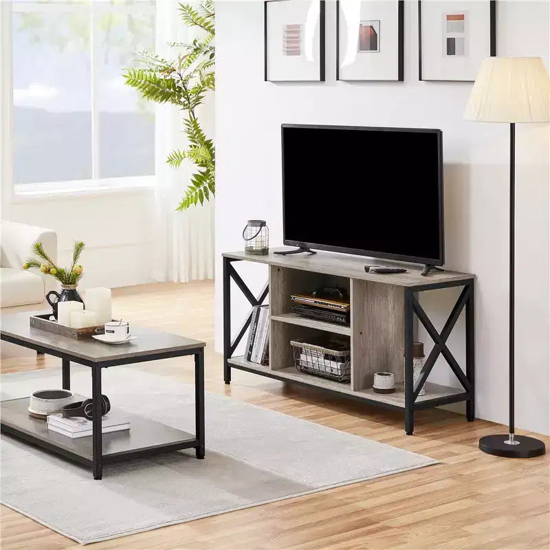 Meuble TV 47 pouces Meuble console TV de 47 pouces de large, gris