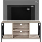Meuble TV 47 pouces Meuble console TV de 47 pouces de large, gris