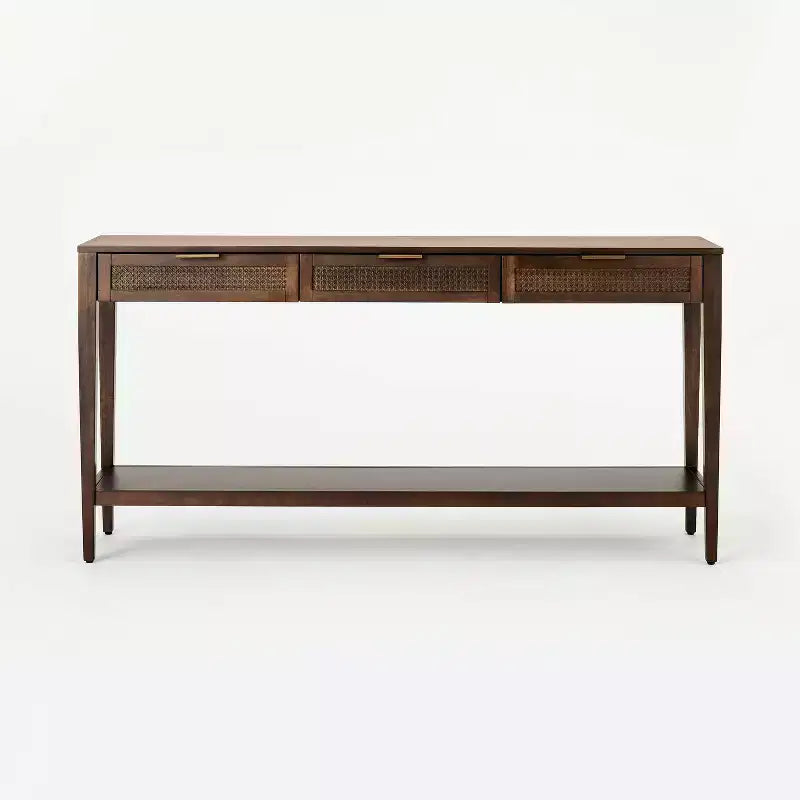 Console tressée avec tiroirs