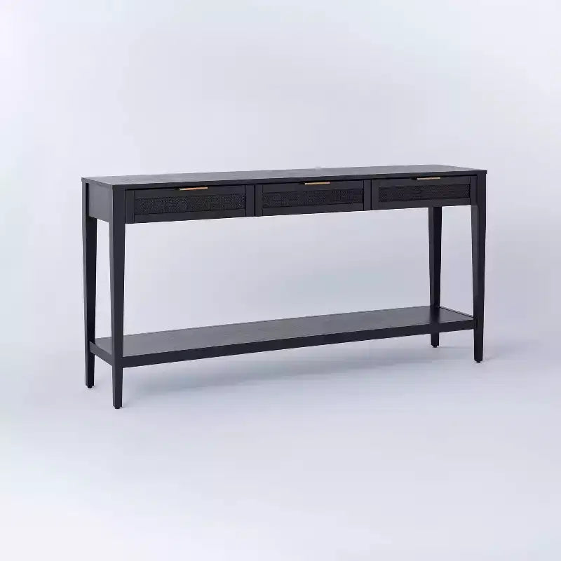 Console tressée avec tiroirs