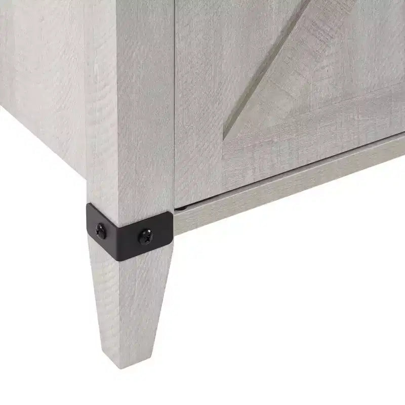Meuble TV console de cheminée électrique autoportant en bois de 160 cm, gris